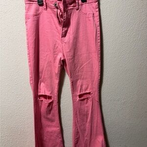 Reverse Vibrant Pink Jeans